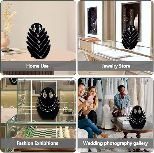 Rairsky - Lot de 2 présentoirs à bijoux en velours - E-menage