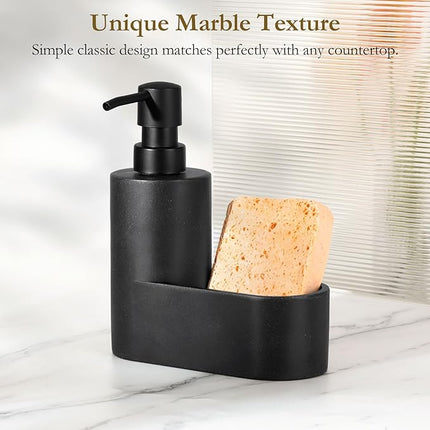 Distributeur de savon à vaisselle avec porte-éponge intégré