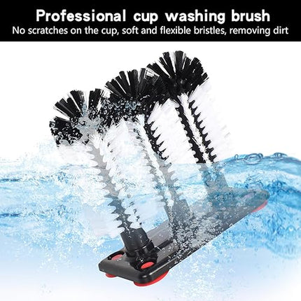lot de 3 brosses en verre avec ventouse pour bouteille en vere