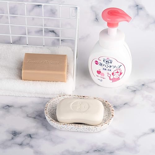 IMEEA Terrazzo - Porte-savon double couche pour salle de bain
