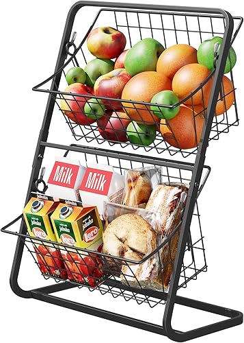 Gemsaya - Corbeille à 2 étages - E-menage