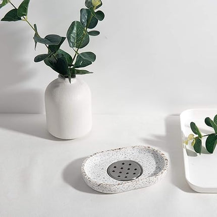 IMEEA Terrazzo - Porte-savon double couche pour salle de bain