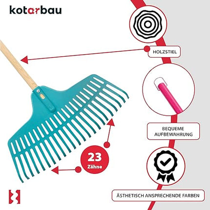 KOTARBAU® - Râteau de jardin en plastique avec 23 dents - E-menage