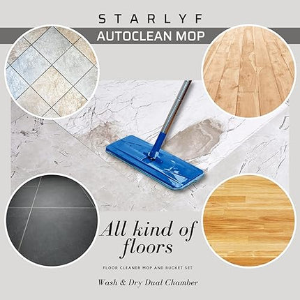 STARLYF - Kit Balai Serpillère & Seau essoreur - E-menage
