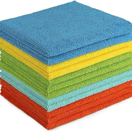 aidea -  lot de 12 chiffons de nettoyage en microfibre