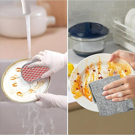 Lot de 12 Eponge Vaisselle Lavable