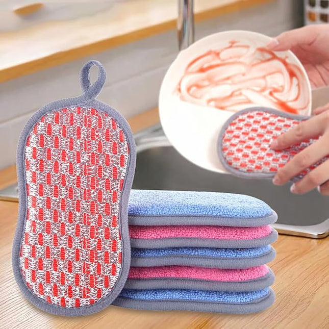 Lot de 12 Eponge Vaisselle Lavable