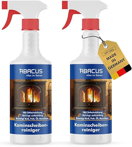ABACUS® - lot de 2 Nettoyant pour vitres de cheminée  750 ml