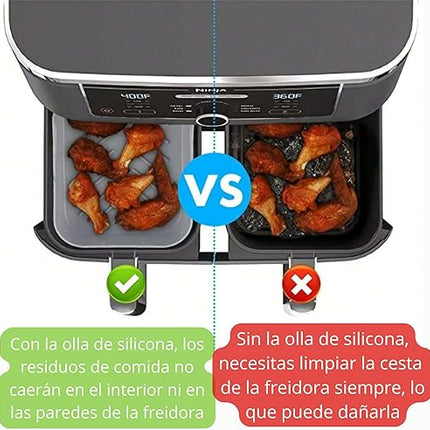 CERENE - lot de 2 Moules en silicone friteuse à air