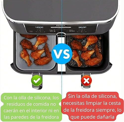 CERENE - lot de 2 Moules en silicone friteuse à air - E-menage