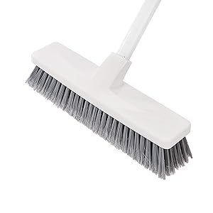 Balai brosse incliné, bleu et blanc
