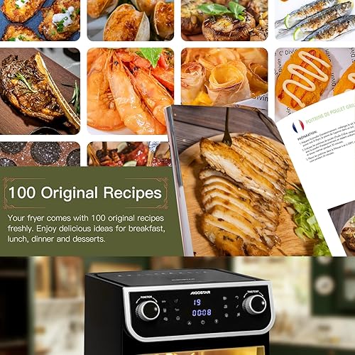 Aigostar - Friteuse à air sans huile 1700W , 8L - E-menage