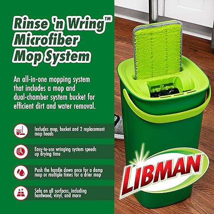 Libman Rinse 'n Wring - Serpillère et seau - E-menage