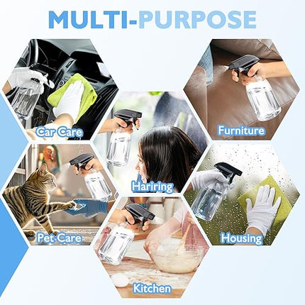 Bynccea - 400ml Empty Plastic Spray Bottles