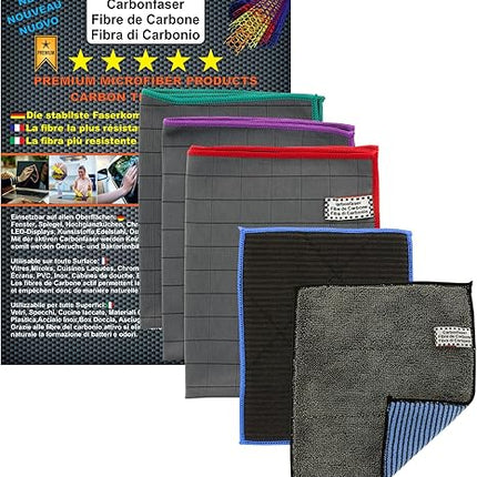 lot de 5 chiffons de nettoyage professionnels en microfibre