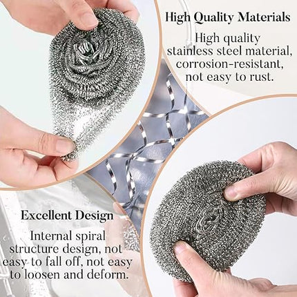 Set of 12 steel sponges