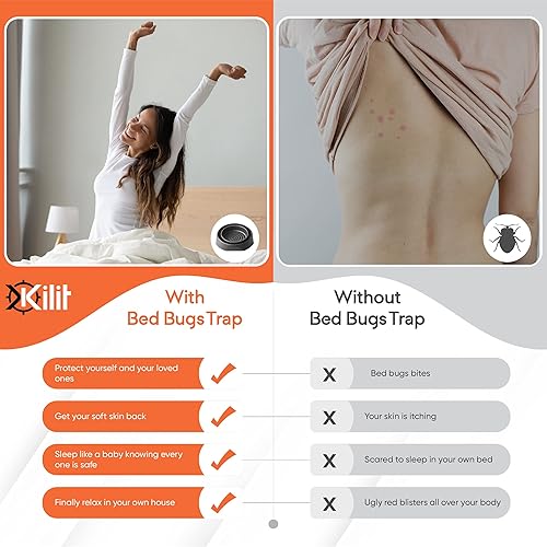 KALIGEN® - Kit de 4 Pièges anti punaises de lit - E-menage