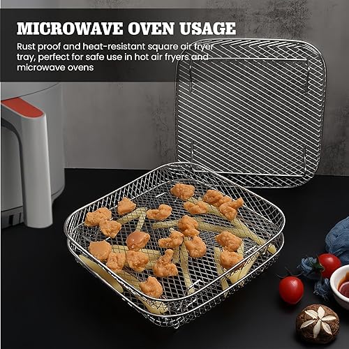 Lot de 3 racks pour friteuse à air - E-menage