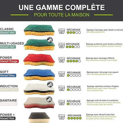 SQUATCH® Power -  Lot de 9 éponges