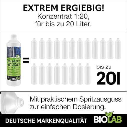 BIOLAB Solar &amp; PV - Concentrated photovoltaic cleaner 1:20 (5 liter container)