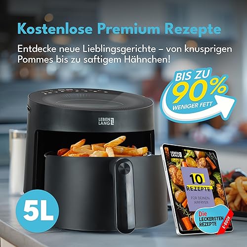 LEBENLANG - Friteuse à air chaud  1500W , 5L