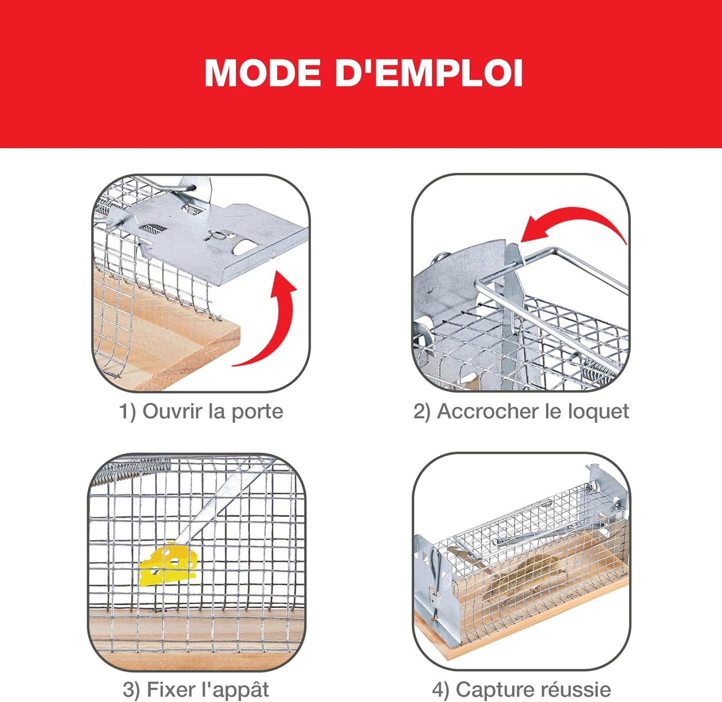 Cage vivante pour rats en bois et métal - E-menage