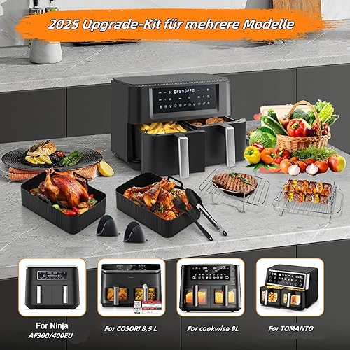 Ninja - Lot de 22 accessoires pour friteuse à air chaud - E-menage