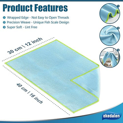 ekedalen - lot de 8chiffon nettoyage microfibre