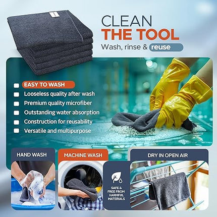 porteum - set of 12 microfiber cloths