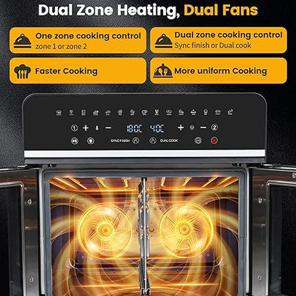 Friteuse à air sans huile XXL  1800W , 23L