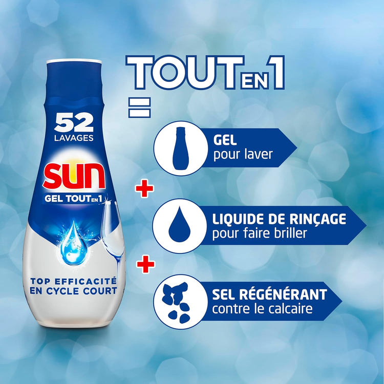 SUN - Gel Lave-Vaisselle Tout En 1 - E-menage