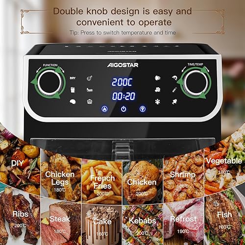 Aigostar - Friteuse à air sans huile 1700W , 8L - E-menage