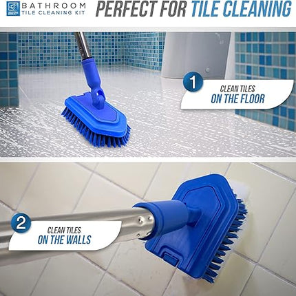 Bathroom tile cleaning brush