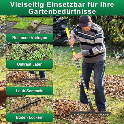 Caossuixin - Garden Rake with 16 Teeth