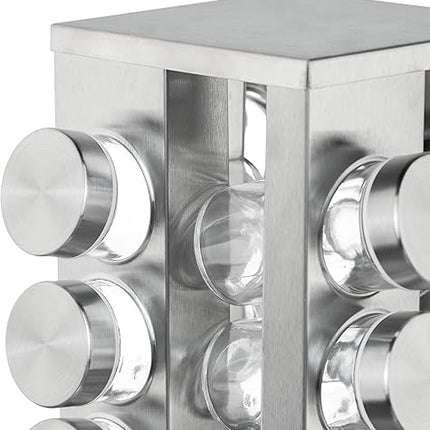 Relaxdays - tourniquet à épices avec un lot de 12 pots - E-menage