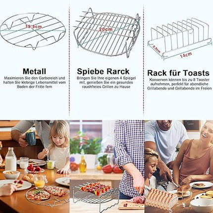 YINGRACE - Lot de 12 accessoires pour friteuse à air chaud