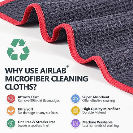 airlab - 6X chiffons de nettoyage en microfibre