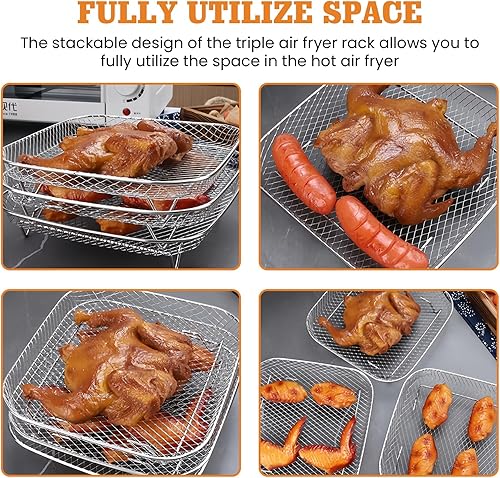 Lot de 3 racks pour friteuse à air - E-menage