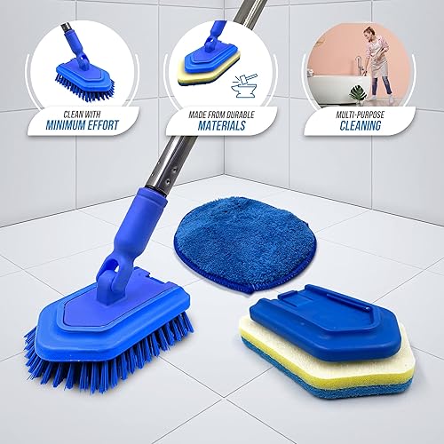 Bathroom tile cleaning brush