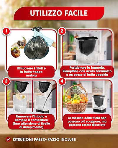 PIC - Lot de 2 Pièges à mouches à fruits - E-menage