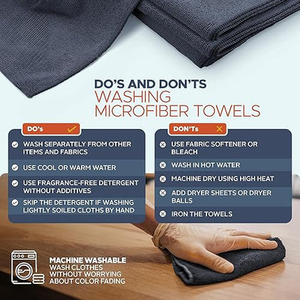 porteum - set of 12 microfiber cloths