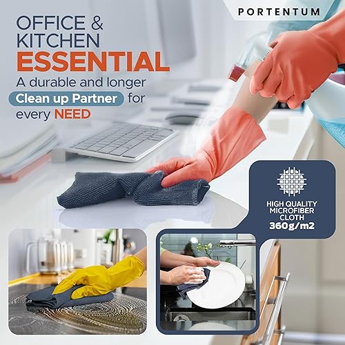 porteum - set of 12 microfiber cloths