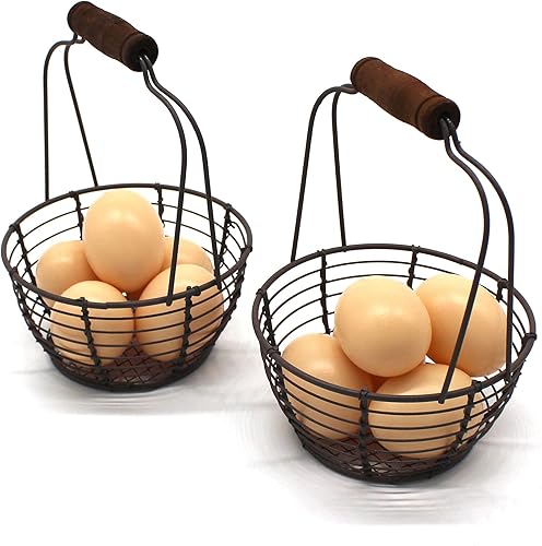 CVHOMEDECO- Lot de 2 mini paniers à œufs - E-menage