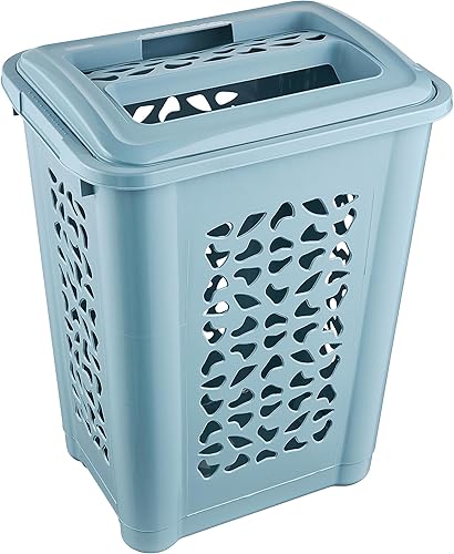 keeeper Panier à Linge avec Fente d'Insertion et Couvercle Rabattable - E-menage