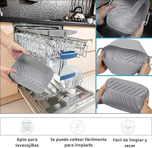 CERENE - lot de 2 Moules en silicone friteuse à air - E-menage