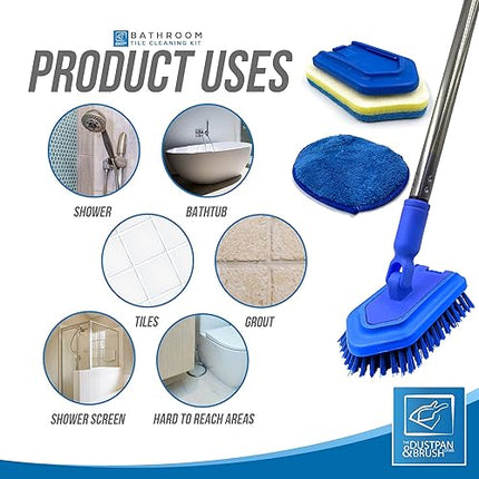 Bathroom tile cleaning brush