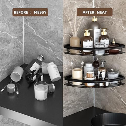 Set of 3 stainless steel shower shelves