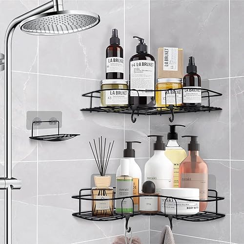 ADORAMOUR - pack de 2 Etagere Douche Sans Perçage