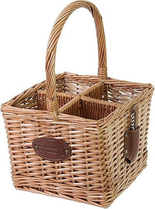 Panier Porte-Bouteille en Osier Naturel
