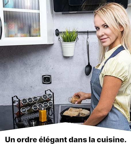 Deco haus® - etagere à epices avec pot à épices